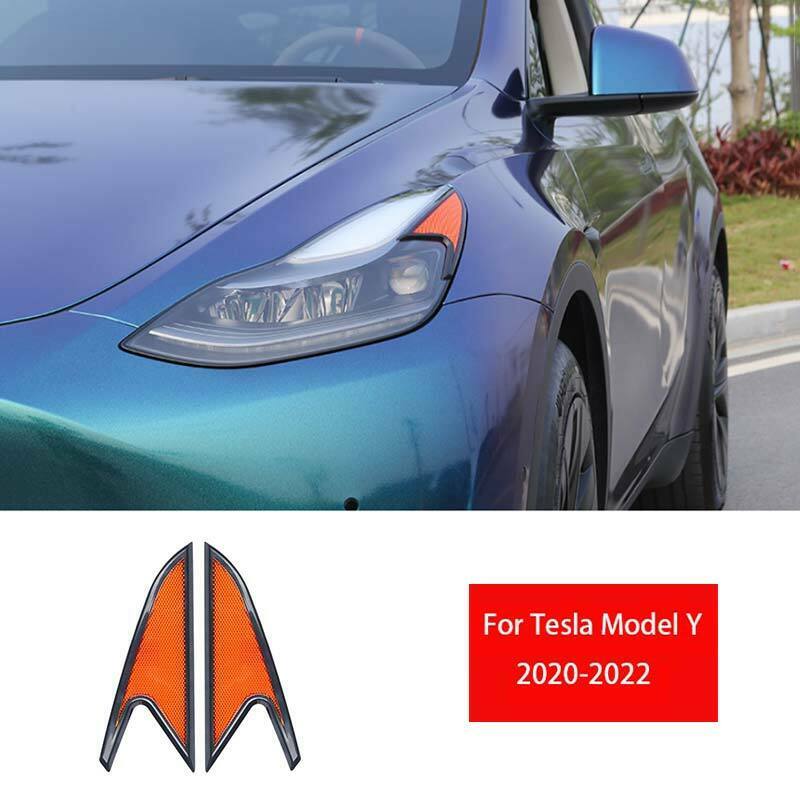 Tesla Model Y Headlight Eyebrow Reflectors, 2020-2022

