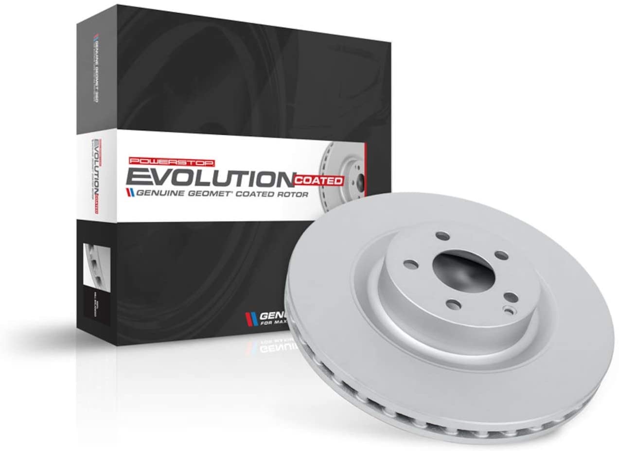 Smart Car Fortwo Power Stop Front Evolution High Carbon Geomet Coated Brake Rotor, 2008-2016