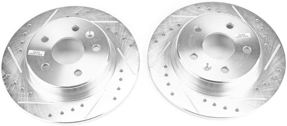 Chevy Bolt EV Power Stop Rear Evolution Drilled & Slotted Rotors, Pair, 2017-2021