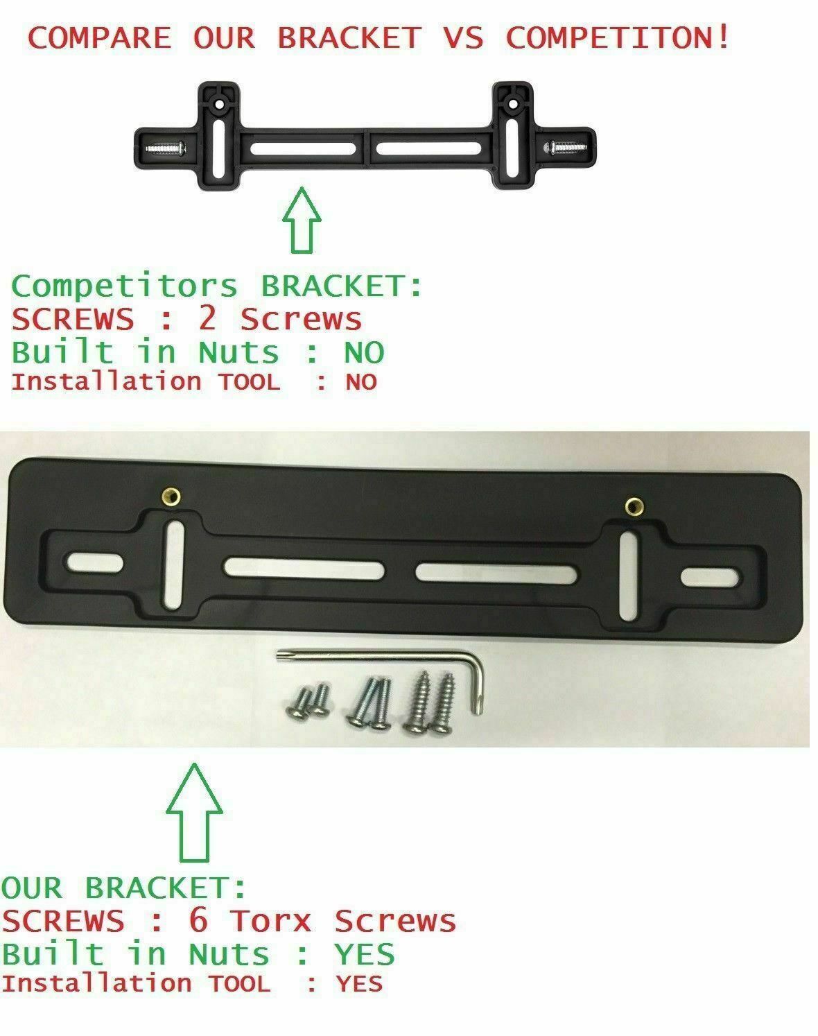 Chevy Volt Front License Plate Bracket Kit