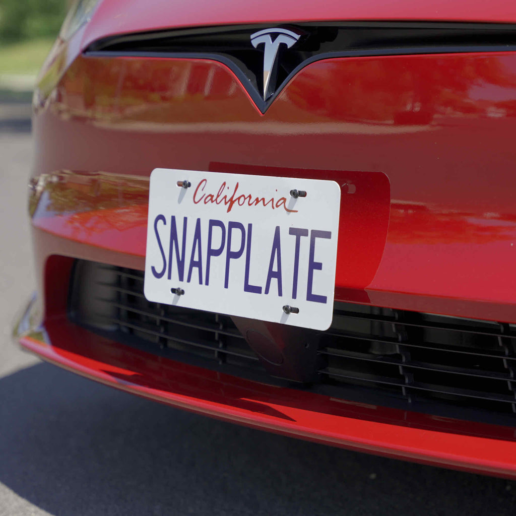 Tesla Model S SNAPPLATE Front License Plate Mount, Removable, 2021-2025