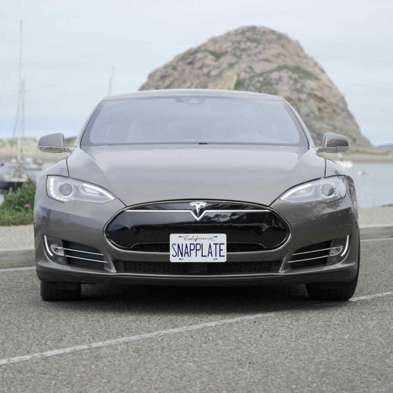 Tesla Model S SNAPPLATE Front License Plate Mount, Removable, 2012-2016