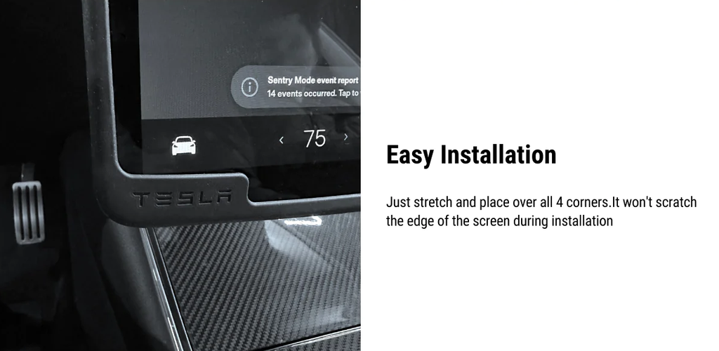 Tesla Model 3, Y Center Screen Navigation Silicone Protective Cover, Black or White