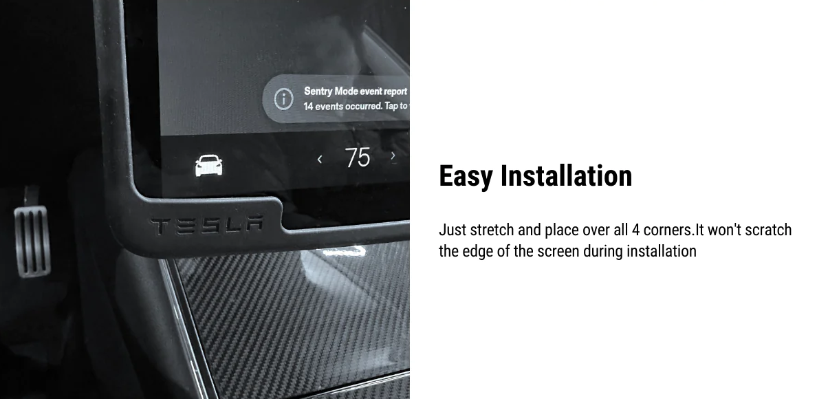 Tesla Model 3, Y Center Screen Navigation Silicone Protective Cover, Black or White