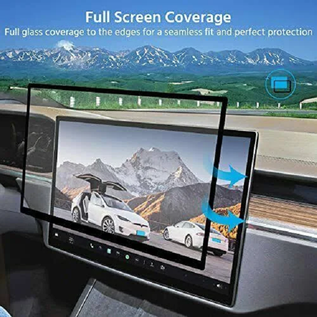 Tesla Model S, X Plaid Screen Protectors Front & Back Clear HD, 9H, 2021-2023