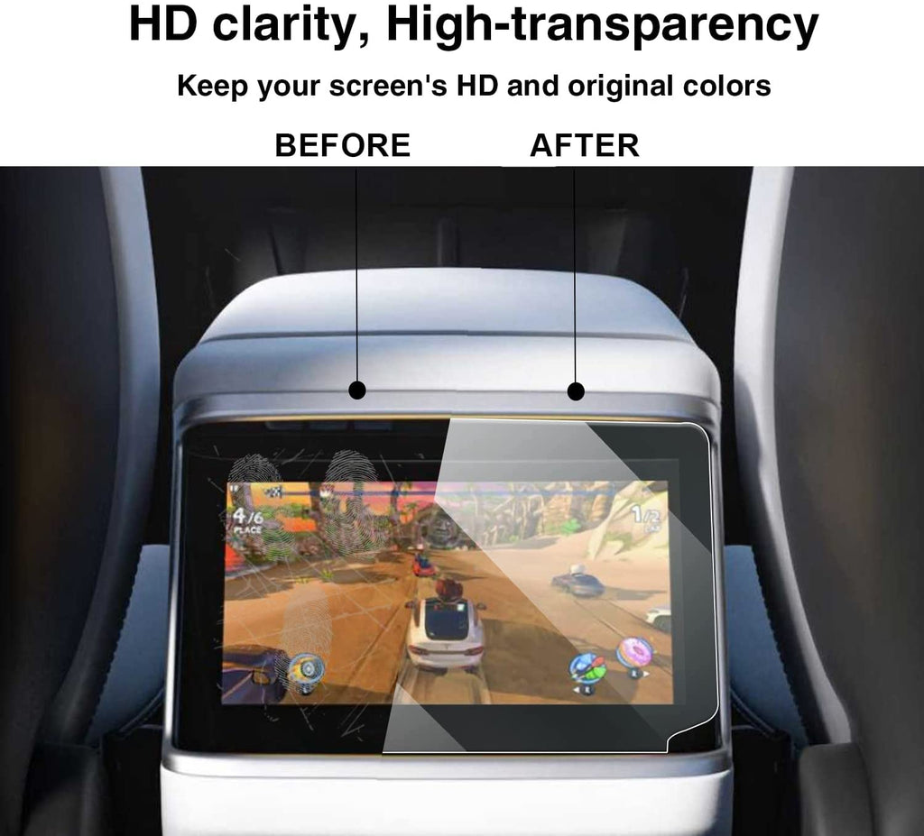 Tesla Model S, X, Plaid Rear Navigation Screen Protector, HD, 9H, 2021-2024