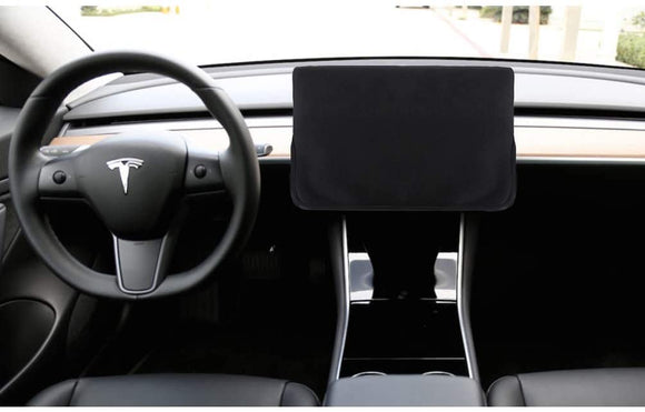 Tesla Model 3, Y Center Display Screen Cover Sleeve Slip on Sunshade Screen Protector, Black, 2017-2024