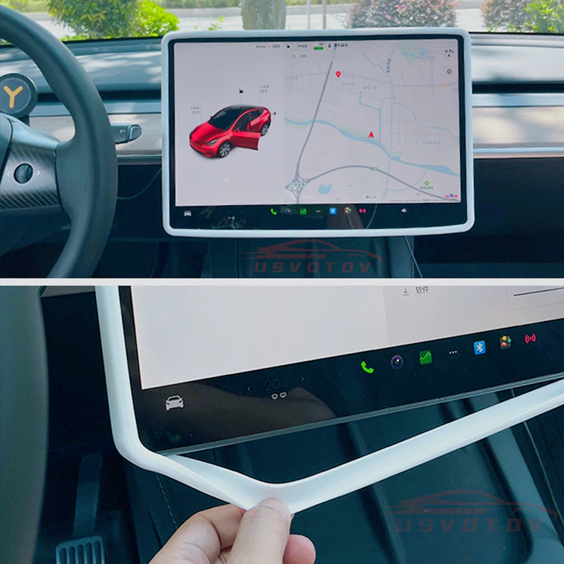 Tesla Model 3, Y Silicone Center Screen Sleeve, Black or White, 2017-2023
