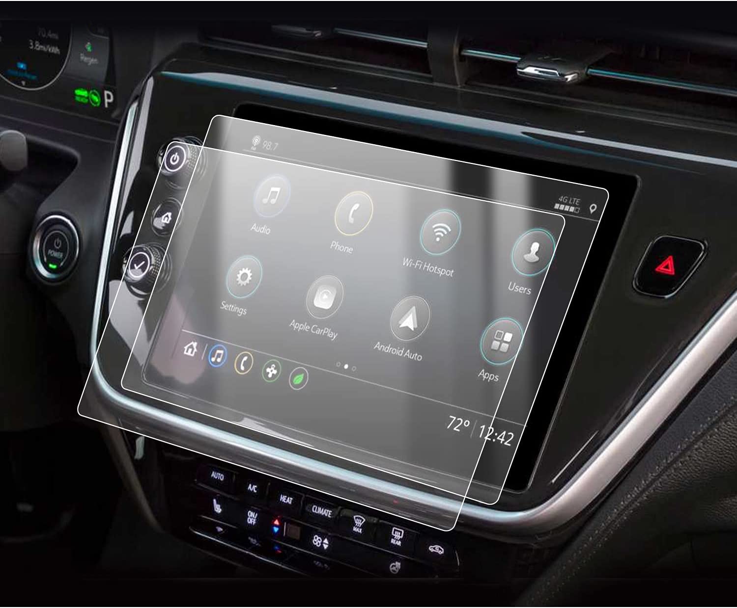 Chevy Bolt EUV Screen Protector Center Touch Navigation Tempered Screen Protector, 2022-2023