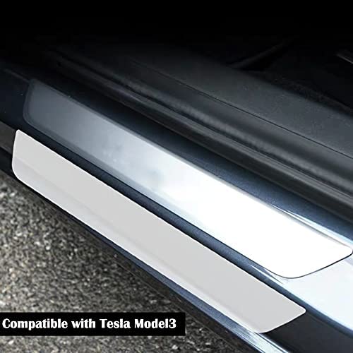 Tesla Model 3, Y, Transparent Protective Film Door Threshold Scratch Resistant TPU, Clear