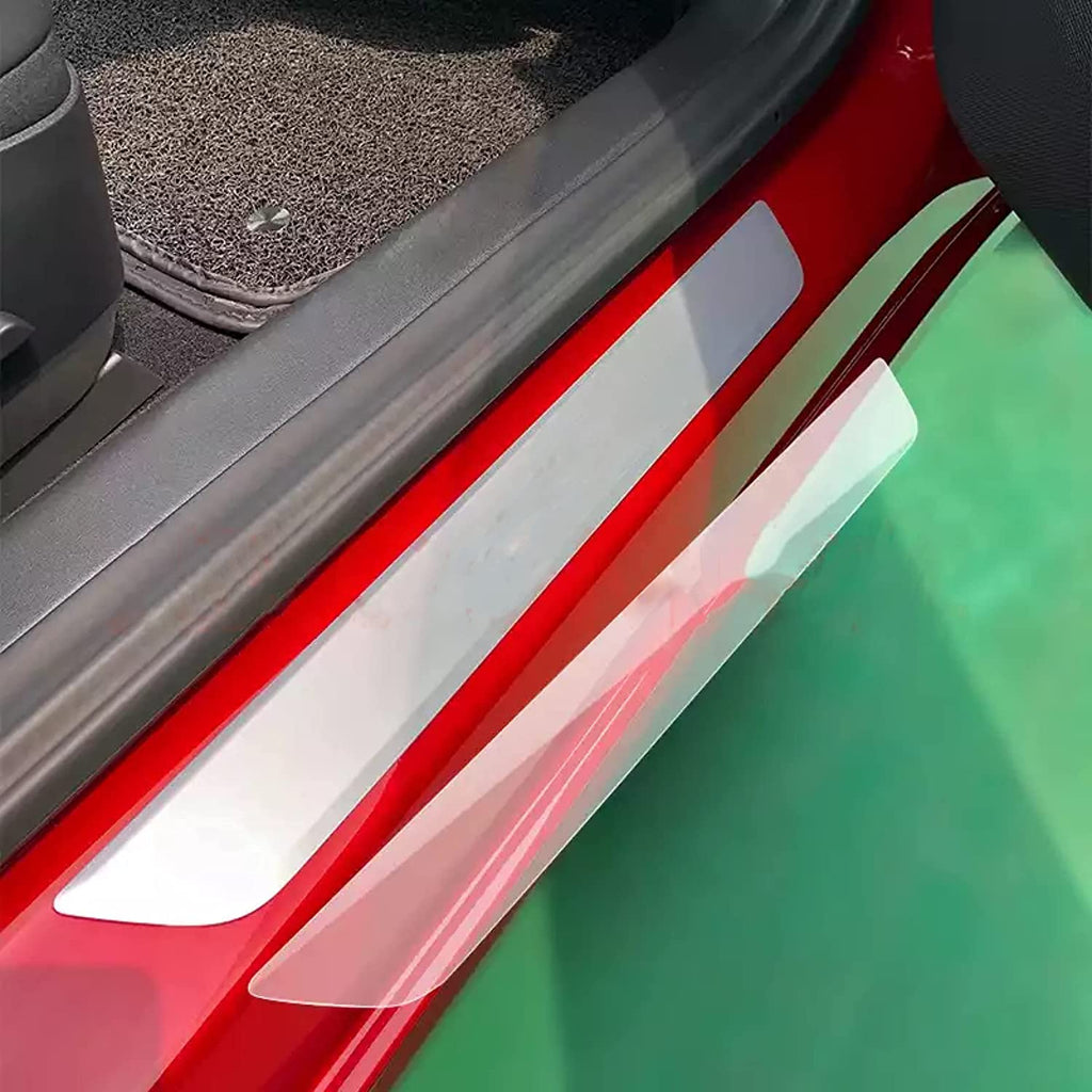 Tesla Model 3, Y, Transparent Protective Film Door Sill TPU Film Protectors, Clear