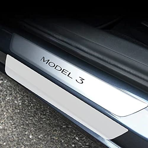 Tesla Model 3, Y, Transparent Protective Film Door Threshold Scratch Resistant TPU, Clear