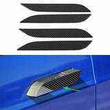 Tesla Model S Door Handle Covers, ABS, Carbon Fiber, Black Out Kit, 2012-2024