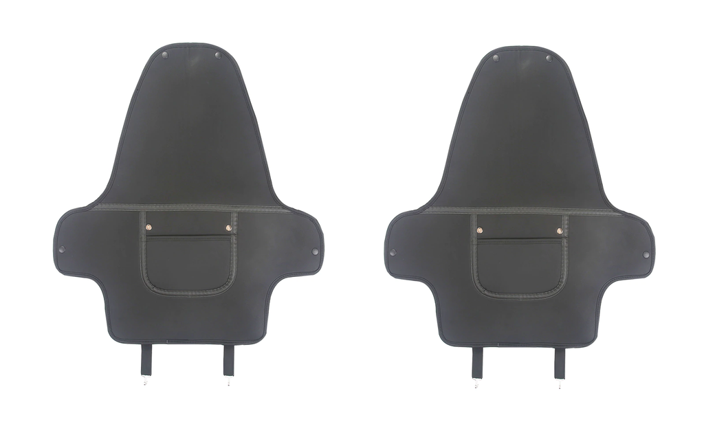 Tesla Model 3, Y Seat Back Protectors, Full Coverage, Vegan Leather, Black