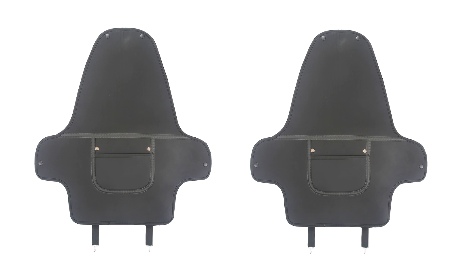 Tesla Model 3, Y Seat Back Protectors, Full Coverage, Vegan Leather, Black