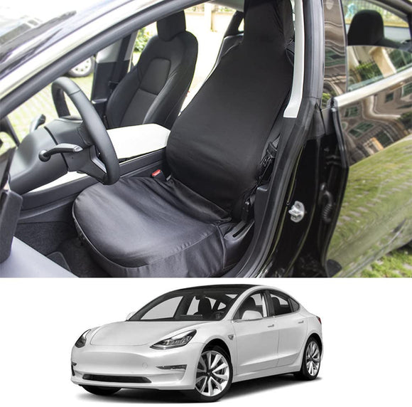 Tesla Model 3 Seat Cover Protector, Waterproof, One-Piece Design Custom Fit For Model 3, Black, 2017-2021