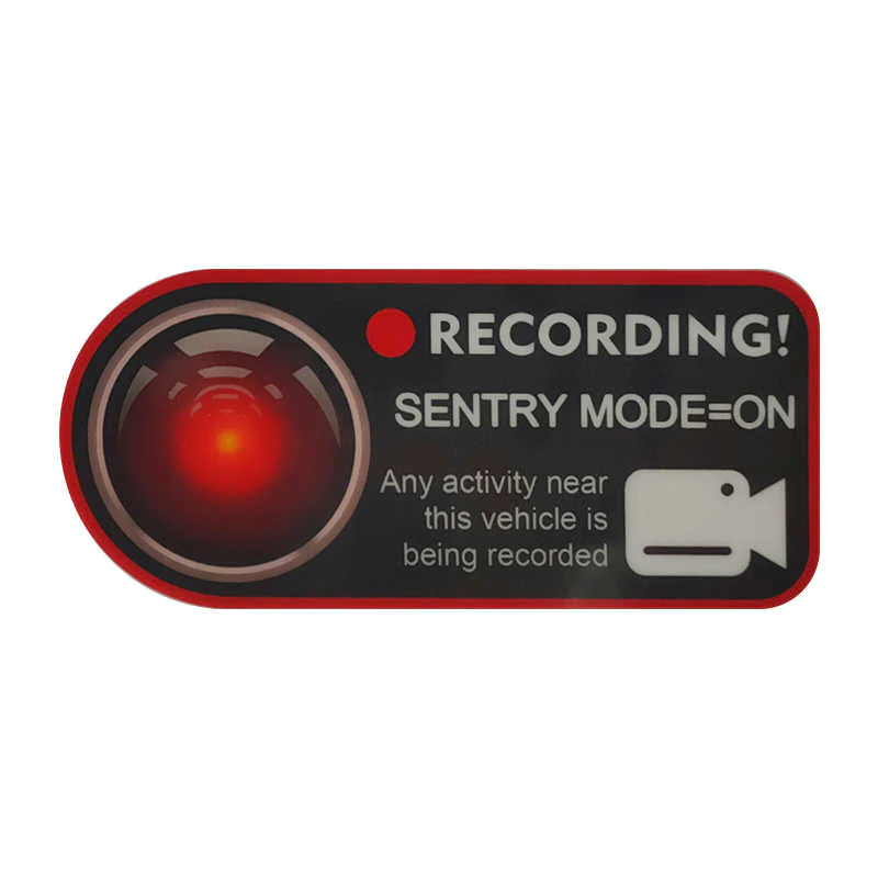 Tesla Model S,3,X,Y Sentry Mode Recorder Decal Sticker