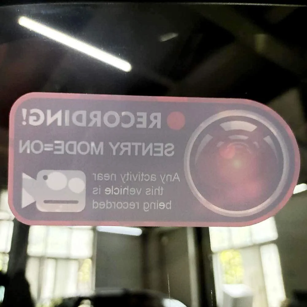 Tesla Model S,3,X,Y, Cybertruck Sentry Mode Recorder Decal Stickers