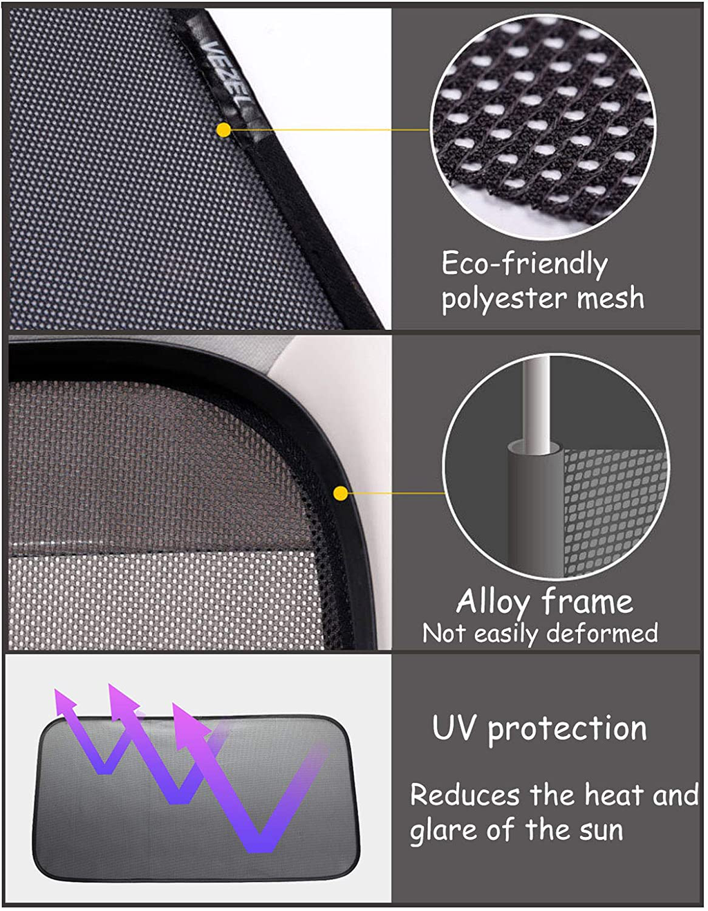 Tesla Model 3 Glass Sunroof Shades, Front & Rear, 2017-2021