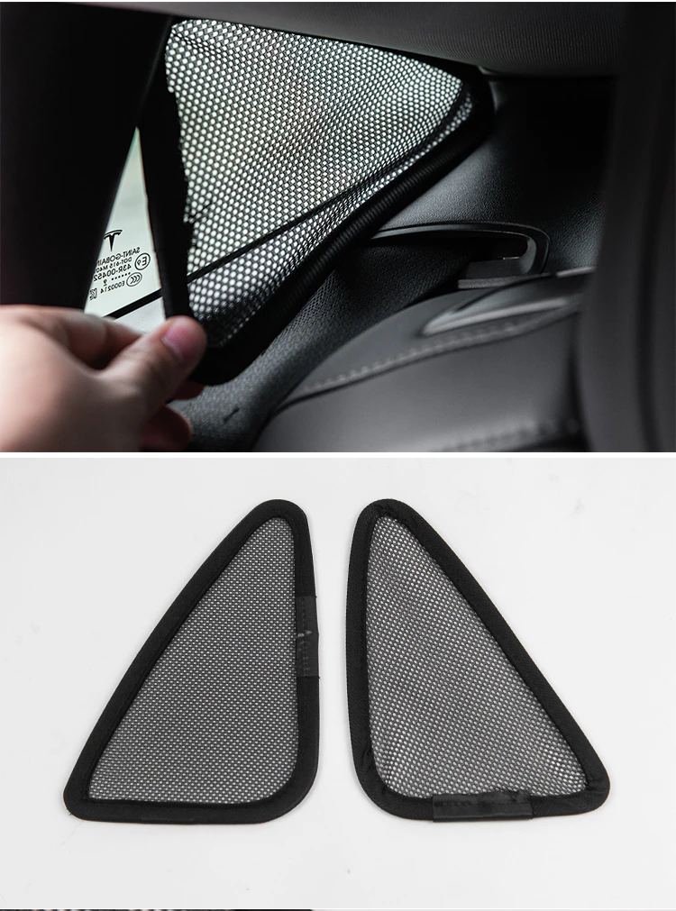 Tesla Model 3 Rear Side window Shades, Black, 2017-2021