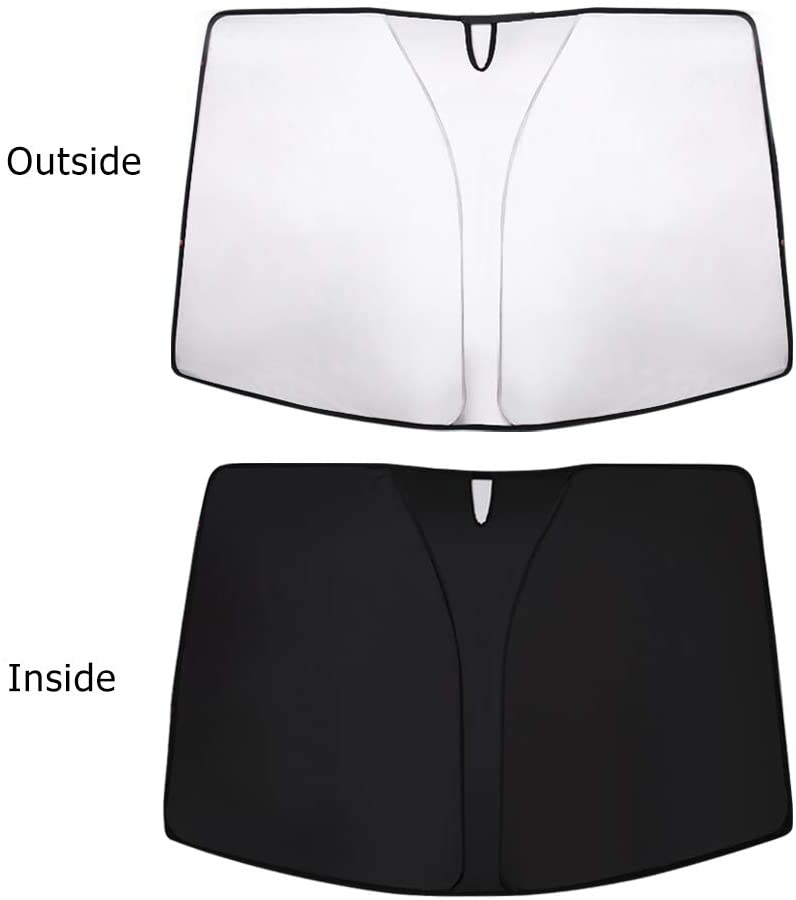 Tesla Model Y Windshield Sunshade Foldable Sun Protector With Carry Pouch, 2020-2025