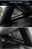 Tesla Model 3 Rear Side window Shades, Black, 2017-2021