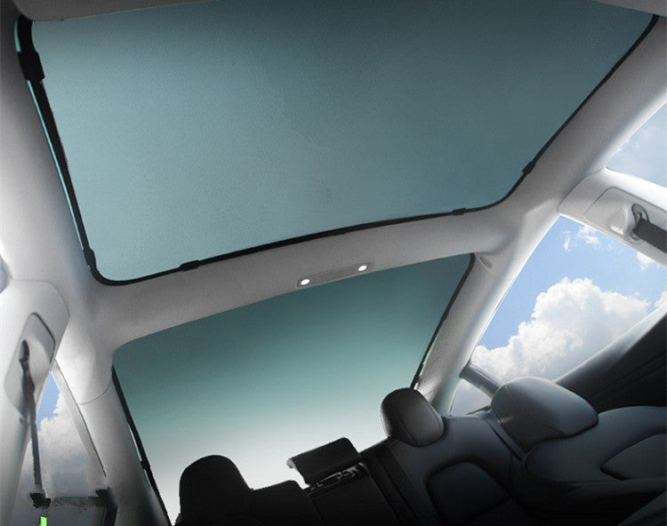 Tesla Model 3 Glass Sunroof Shades, Front & Rear, 2017-2021