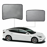Tesla Model 3 Glass Sunroof Shades, Front & Rear, 2017-2021