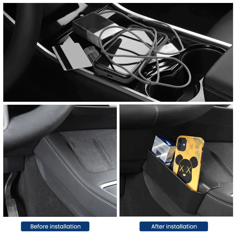 Tesla Model 3, Y Side Console Storage Box, Driver's Side, 2021-2022