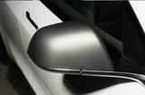 Tesla Model 3 Matte Carbon Fiber Exterior Side Mirror Cover Trim, Matte Carbon Fiber, 2017-2022