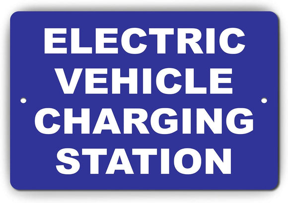 Electric Vehicle Charging Station Sign, Aluminum, 8 X 12
