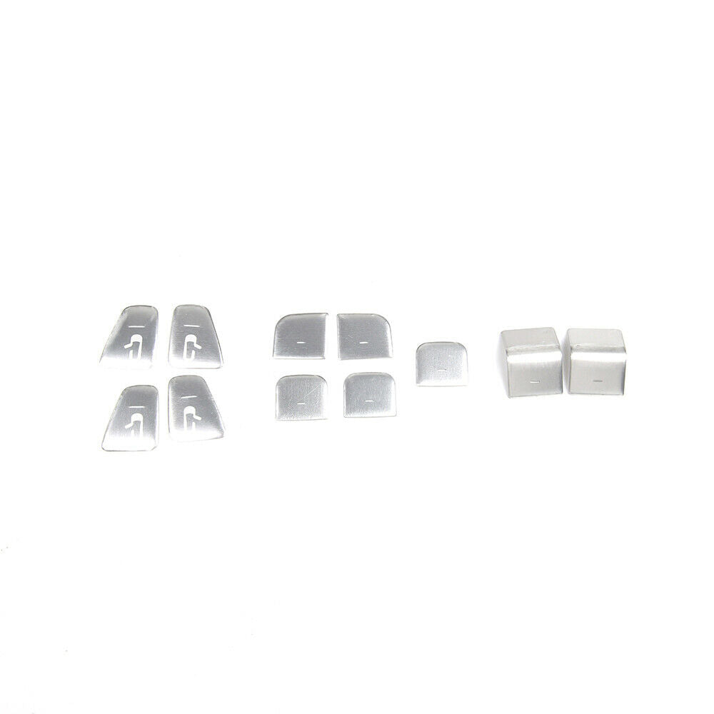 Tesla Model 3, Y Window Lift Switch Button, Door Open, Cover Kit, Silver Aluminum