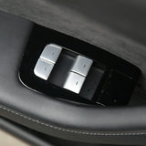 Tesla Model 3, Y Window Lift Switch Button, Door Open, Cover Kit, Silver Aluminum