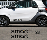 Smart Car Fortwo, Forfour, Side Body Decal Kit, 2-Pc Set, Black