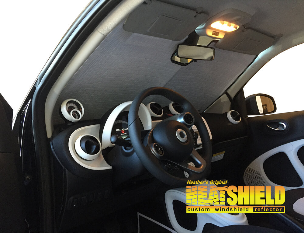 Smart Car Fortwo Sun Shade, Heatshield Custom-Fit Silver Series, 2016-2018