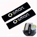 Smart Car Fortwo Seatbelt Cover Pads with Logo, Black