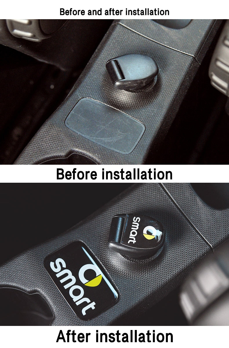Smart Car Fortwo Cigarette Lighter Central Console & Storage Box 3D Stickers, 2015-2020