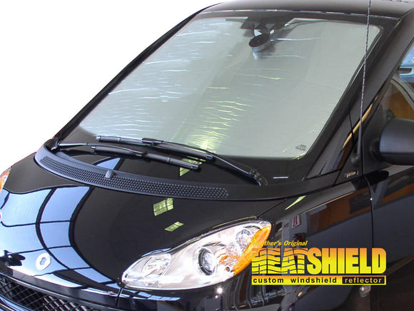 Smart Car Fortwo Coupe Sun Shade, Heatshield Custom-Fit Gold Series, 2008-2015