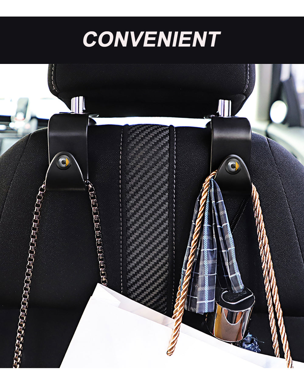 Smart Car Fortwo Seat Headrest Coat Hook Hangers, 4-Piece Set