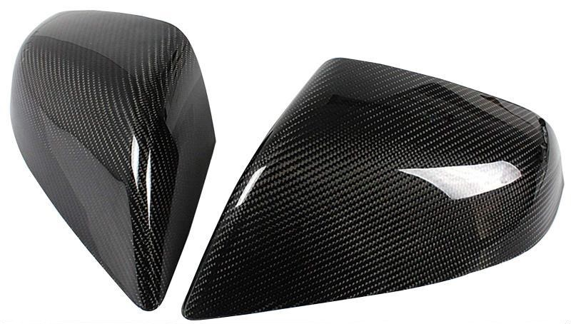 Tesla Model S Real Carbon Fiber Side Mirror Covers, 2012-2020