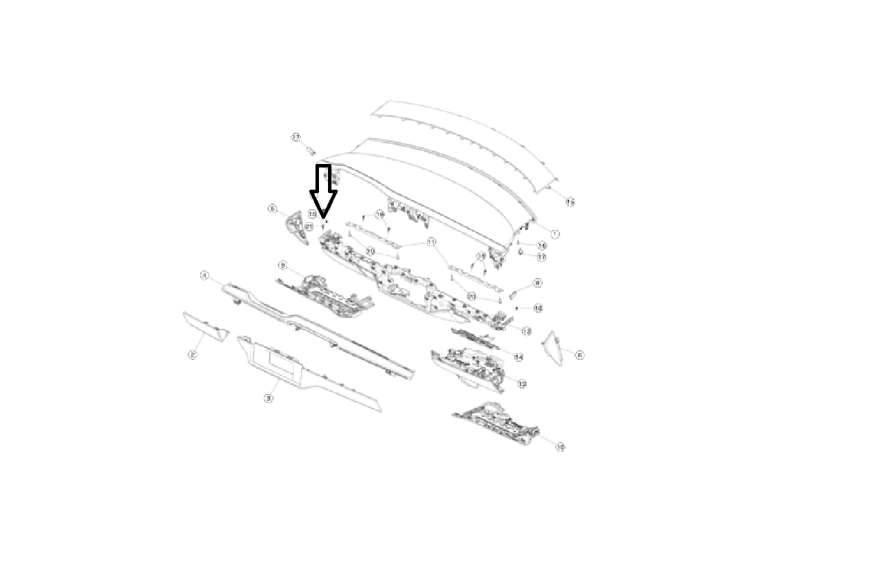 Tesla Model S, X Instrument Panel, Glove Box Push Rivet Trim Clips, 2021-2023