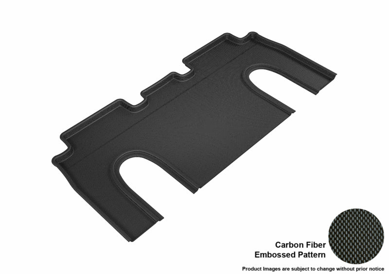 Tesla Model X 3D MAXpider 6-Seats Kagu 2nd Row Rear Floor Mat, Black, 2016-2020