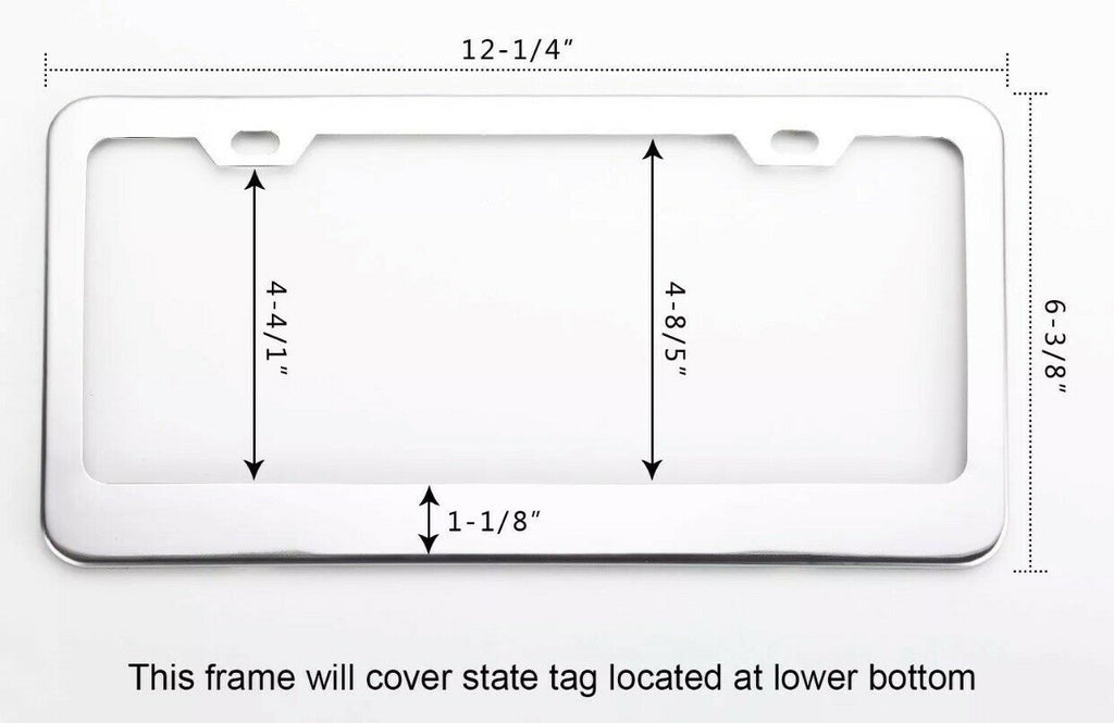 Tesla Model S, 3, X, Y Stainless Steel License Plate Frame