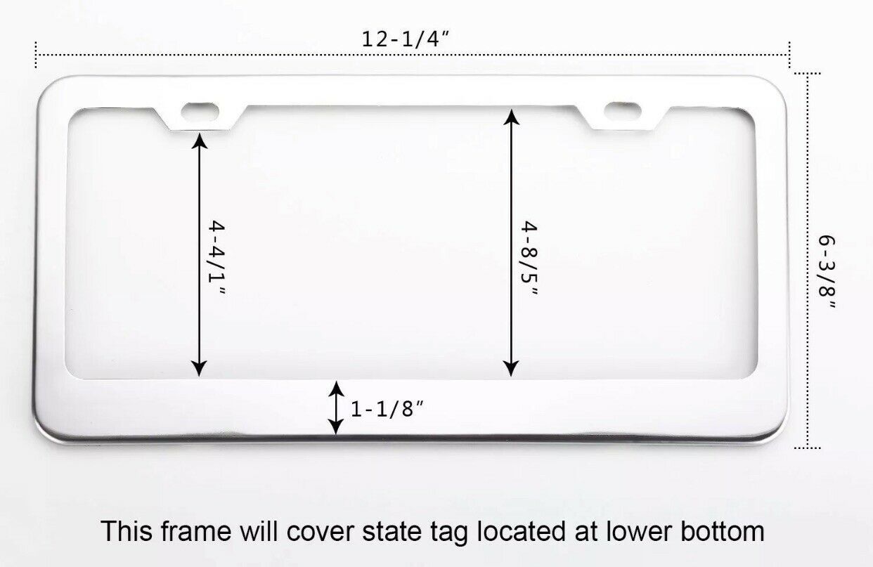 Tesla Model S, 3, X, Y Stainless Steel License Plate Frame