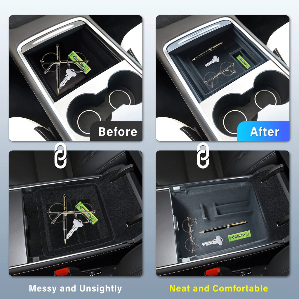 Tesla Model 3, Y Center Console, Armrest, Organizer Kit, 2021-2023