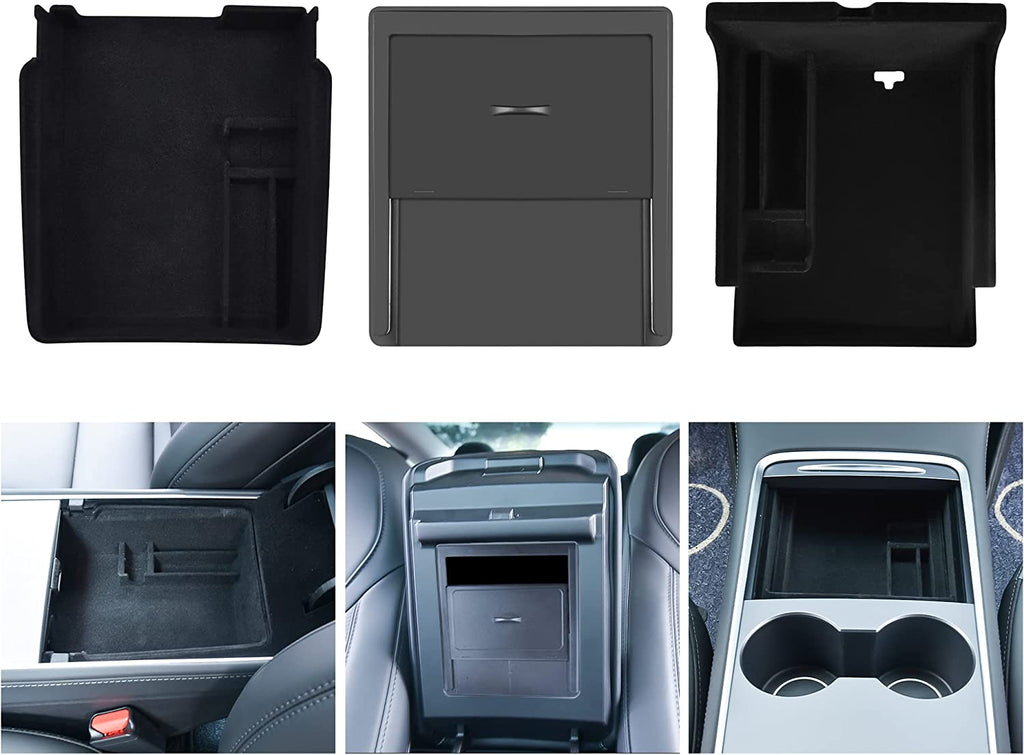 Tesla Model 3, Y Center Console, Armrest, Organizer Kit, 2021-2023