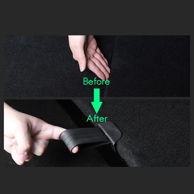 Tesla Model Y Rear Forward Trunk Board Handle Add On Extender Strap, Leather, 2020-2021