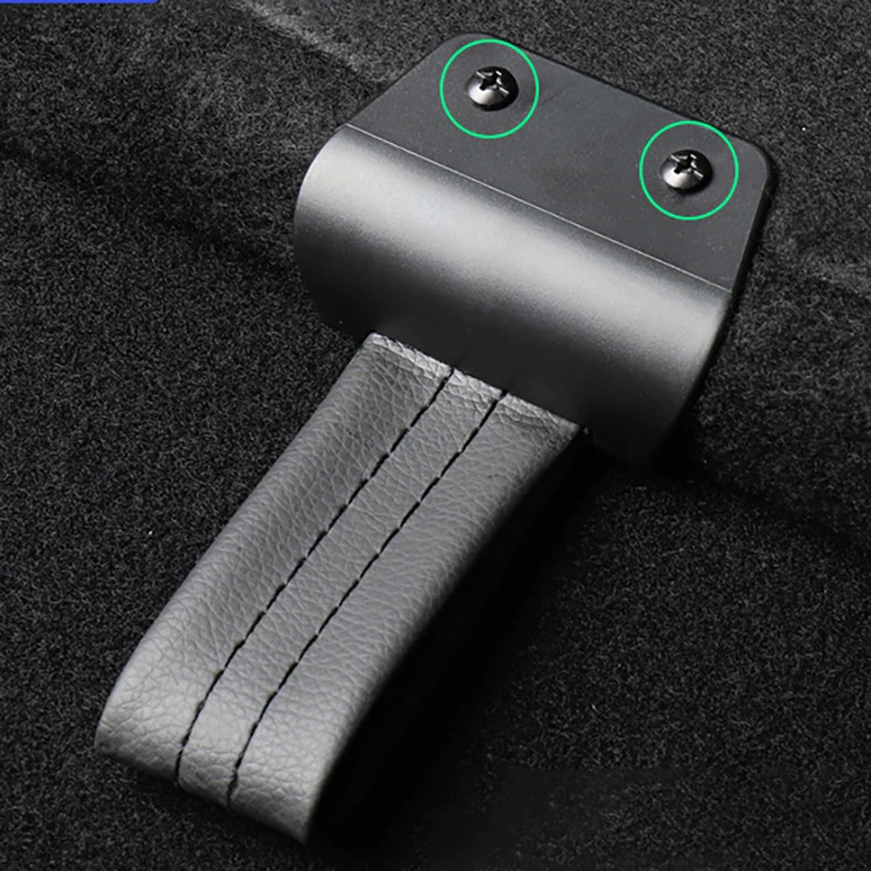 Tesla Model Y Rear Forward Trunk Board Handle Add On Extender Strap, Leather, 2020-2021