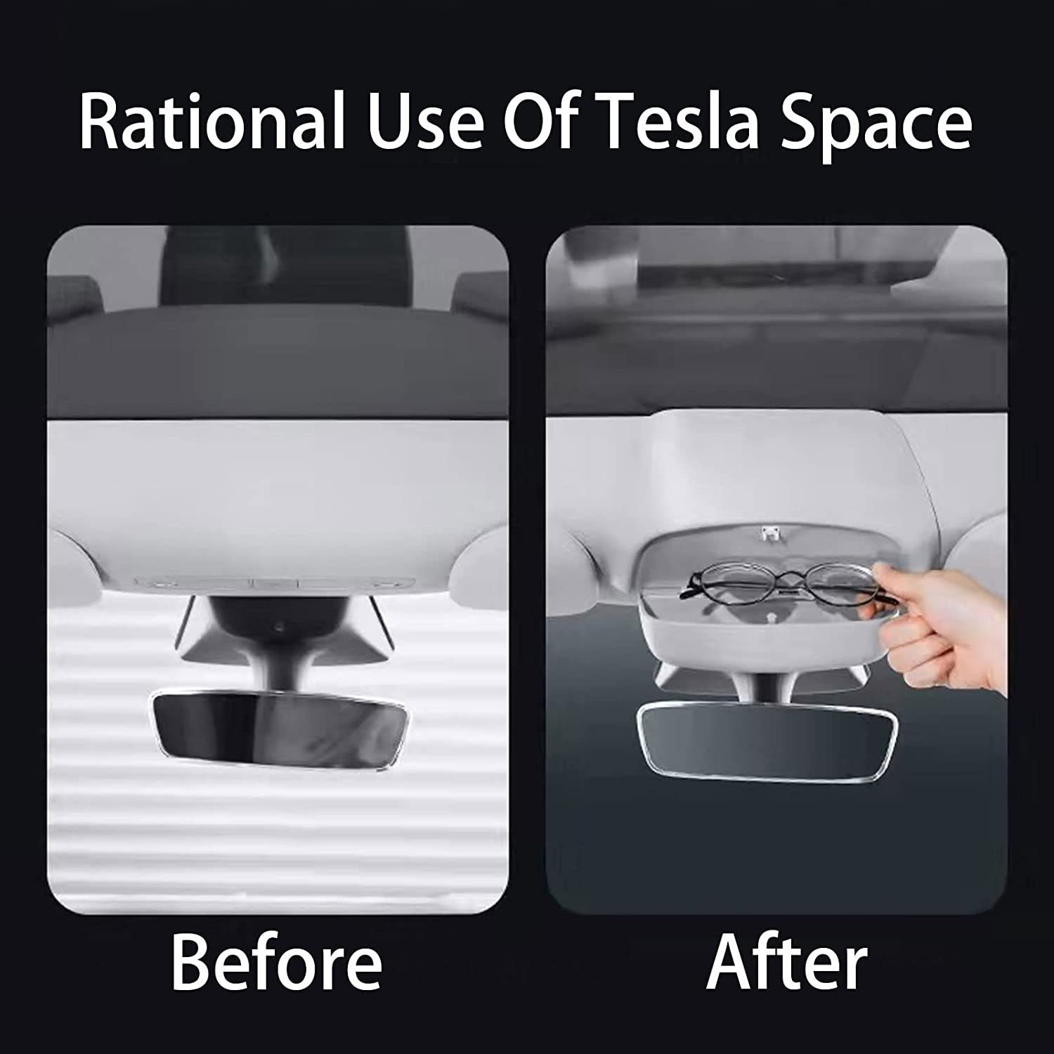 Tesla Model Y Sunglasses Storage Case Holder, Organizer, 2020-2024
