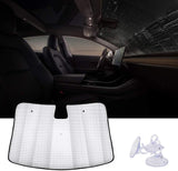 Tesla Model 3, Y Front Windshield Sunshade, Reflective Protector For Interior Protection